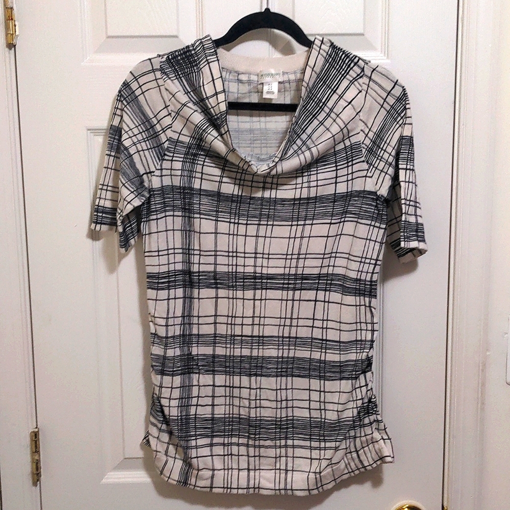Motherhood Maternity Graphic Grid Top